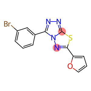 3-(3-bromophenyl)-6-(2-furyl)[1,2,4]triazolo[3,4-b][1,3,4]thiadiazole