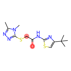 N-(4-tert-butyl-1,3-thiazol-2-yl)-2-[(4,5-dimethyl-4H-1,2,4-triazol-3-yl)thio]acetamide