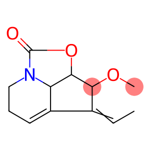 1H-2-Oxa-7a-azacyclopent[cd]inden-1-one,  4-ethylidene-2a,3,4,6,7,7b-hexahydro-3-methoxy-,  (2a-alpha-,3-alpha-,4E,7b-alpha-)-  (9CI)