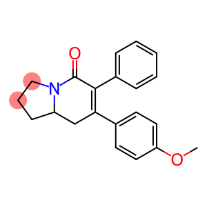 5(1H)-Indolizinone, 2,3,8,8a-tetrahydro-7-(4-methoxyphenyl)-6-phenyl-