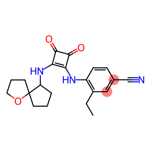 3-ethyl-4-[[2-(1-oxaspiro[4.4]nonan-9-ylamino)-3,4-dioxocyclobuten-1-yl]amino]benzonitrile