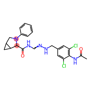 N-[[2-[(4-acetamido-3,5-dichlorophenyl)methyl]hydrazinyl]methylidene]-3-phenyl-3-azabicyclo[3.1.0]hexane-2-carboxamide