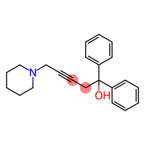 1,1-diphenyl-5-(1-piperidinyl)-3-pentyn-1-ol