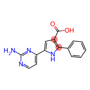 1H-Pyrrole-3-carboxylic  acid,  5-(2-amino-4-pyrimidinyl)-2-phenyl-