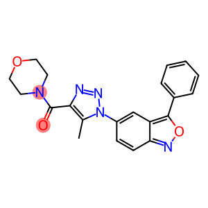 [5-methyl-1-(3-phenyl-2,1-benzoxazol-5-yl)-1H-1,2,3-triazol-4-yl](morpholin-4-yl)methanone