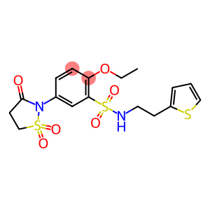 5-(1,1-dioxido-3-oxo-2-isothiazolidinyl)-2-ethoxy-N-[2-(2-thienyl)ethyl]benzenesulfonamide