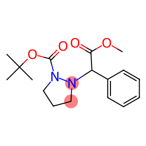 Methyl 2-phenyl-2-pyrazolidin-1-ylacetate, N2-BOC protected