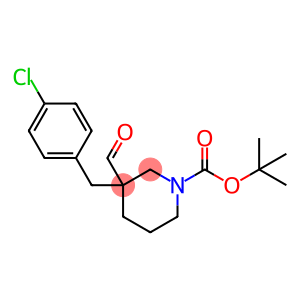 3-(4-Chlorobenzyl)-3-formylpiperidine, N-BOC protected