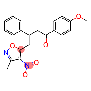 4-{4-nitro-3-methyl-5-isoxazolyl}-1-(4-methoxyphenyl)-3-phenyl-1-butanone