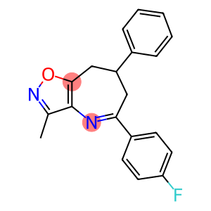 5-(4-fluorophenyl)-3-methyl-7-phenyl-7,8-dihydro-6H-isoxazolo[4,5-b]azepine