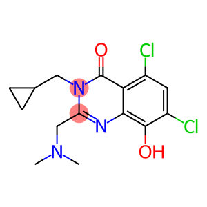 4(3H)-Quinazolinone,  5,7-dichloro-3-(cyclopropylmethyl)-2-[(dimethylamino)methyl]-8-hydroxy-