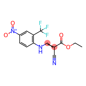 Ethyl 2-cyano-3-((4-nitro-2-(trifluoromethyl)phenyl)amino)acrylate