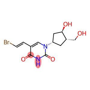 5-(2-Bromoethenyl)-1-(3-hydroxy-4-(hydroxymethyl)cyclopentyl)-2,4(1H,3H)-pyrimidinedione (1R-(1alpha(E),3beta,4alpha))-