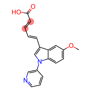 2,4-Pentadienoic acid, 5-5-methoxy-1-(3-pyridinyl)-1H-indol-3-yl-