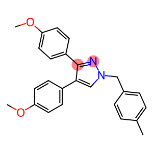 3,4-BIS(4-METHOXYPHENYL)-1-(4-METHYLBENZYL)-1H-PYRAZOLE