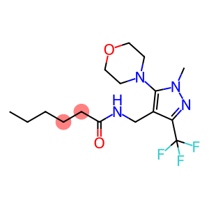 N-([1-METHYL-5-MORPHOLINO-3-(TRIFLUOROMETHYL)-1H-PYRAZOL-4-YL]METHYL)HEXANAMIDE