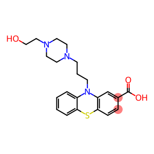 10H-Phenothiazine-2-carboxylic acid, 10-[3-[4-(2-hydroxyethyl)-1-piperazinyl]propyl]-