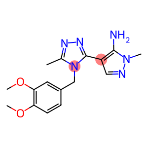 4-[4-(3,4-DIMETHOXYBENZYL)-5-METHYL-4H-1,2,4-TRIAZOL-3-YL]-1-METHYL-1H-PYRAZOL-5-AMINE