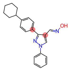 3-(4-CYCLOHEXYLPHENYL)-1-PHENYL-1H-PYRAZOLE-4-CARBALDEHYDE OXIME