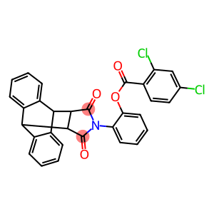 2-(16,18-dioxo-17-azapentacyclo[6.6.5.0~2,7~.0~9,14~.0~15,19~]nonadeca-2,4,6,9,11,13-hexaen-17-yl)phenyl 2,4-dichlorobenzoate