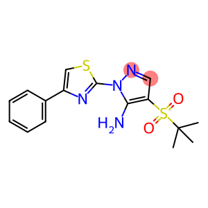 4-(2-methylpropane-2-sulfonyl)-1-(4-phenyl-1,3-thiazol-2-yl)-1H-pyrazol-5-amine