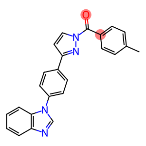 (3-[4-(1H-1,3-BENZIMIDAZOL-1-YL)PHENYL]-1H-PYRAZOL-1-YL)(4-METHYLPHENYL)METHANONE