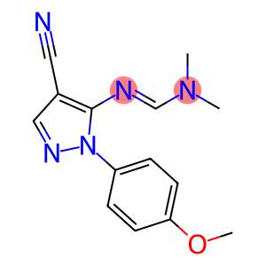 N'-[4-CYANO-1-(4-METHOXYPHENYL)-1H-PYRAZOL-5-YL]-N,N-DIMETHYLIMINOFORMAMIDE