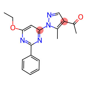 1-[1-(6-ethoxy-2-phenyl-4-pyrimidinyl)-5-methyl-1H-pyrazol-4-yl]ethanone