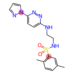 2,5-dimethyl-N-(2-{[6-(1H-pyrazol-1-yl)-3-pyridazinyl]amino}ethyl)benzenesulfonamide