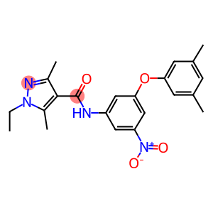 N-{3-(3,5-dimethylphenoxy)-5-nitrophenyl}-1-ethyl-3,5-dimethyl-1H-pyrazole-4-carboxamide