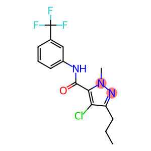 4-chloro-1-methyl-3-propyl-N-[3-(trifluoromethyl)phenyl]-1H-pyrazole-5-carboxamide