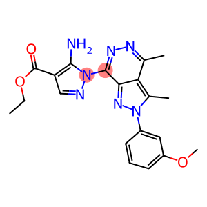 ethyl 5-amino-1-[2-(3-methoxyphenyl)-3,4-dimethyl-2H-pyrazolo[3,4-d]pyridazin-7-yl]-1H-pyrazole-4-carboxylate