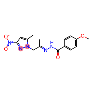 N'-(2-{3-nitro-5-methyl-1H-pyrazol-1-yl}-1-methylethylidene)-4-methoxybenzohydrazide