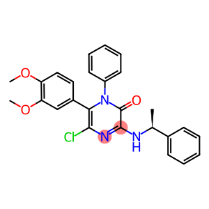 5-chloro-6-(3,4-dimethoxyphenyl)-1-phenyl-3-[(1-phenylethyl)amino]-2(1H)-pyrazinone