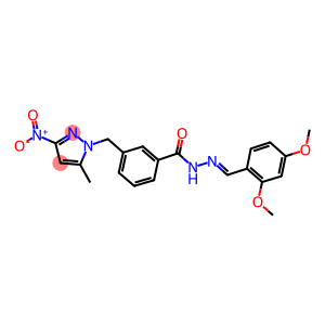 N'-(2,4-dimethoxybenzylidene)-3-({3-nitro-5-methyl-1H-pyrazol-1-yl}methyl)benzohydrazide