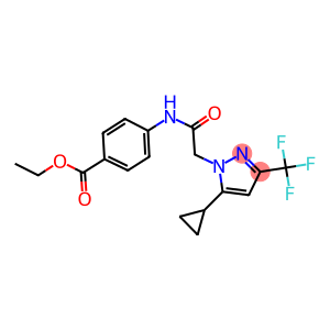 ethyl 4-({[5-cyclopropyl-3-(trifluoromethyl)-1H-pyrazol-1-yl]acetyl}amino)benzoate