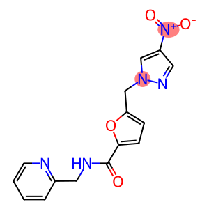 5-({4-nitro-1H-pyrazol-1-yl}methyl)-N-(2-pyridinylmethyl)-2-furamide