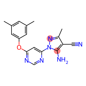 5-amino-1-[6-(3,5-dimethylphenoxy)-4-pyrimidinyl]-3-methyl-1H-pyrazole-4-carbonitrile
