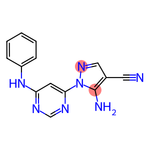 5-amino-1-(6-anilino-4-pyrimidinyl)-1H-pyrazole-4-carbonitrile