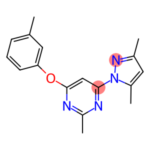 6-(3,5-dimethyl-1H-pyrazol-1-yl)-2-methyl-4-pyrimidinyl 3-methylphenyl ether