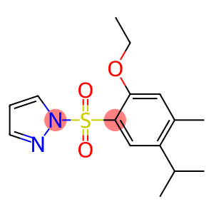 ethyl 4-isopropyl-5-methyl-2-(1H-pyrazol-1-ylsulfonyl)phenyl ether