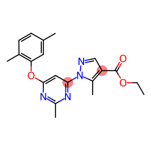 ethyl 1-[6-(2,5-dimethylphenoxy)-2-methyl-4-pyrimidinyl]-5-methyl-1H-pyrazole-4-carboxylate