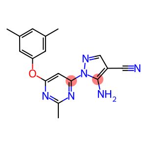5-amino-1-[6-(3,5-dimethylphenoxy)-2-methyl-4-pyrimidinyl]-1H-pyrazole-4-carbonitrile
