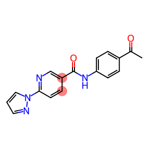 N-(4-acetylphenyl)-6-(1H-pyrazol-1-yl)nicotinamide