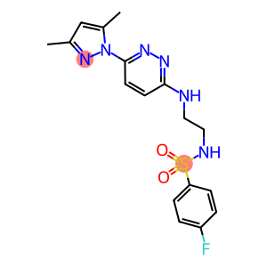 N-(2-{[6-(3,5-dimethyl-1H-pyrazol-1-yl)-3-pyridazinyl]amino}ethyl)-4-fluorobenzenesulfonamide