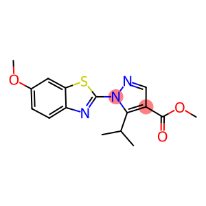 methyl 5-isopropyl-1-(6-methoxy-1,3-benzothiazol-2-yl)-1H-pyrazole-4-carboxylate