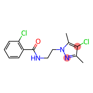 2-chloro-N-[2-(4-chloro-3,5-dimethyl-1H-pyrazol-1-yl)ethyl]benzamide