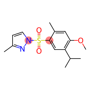 2-isopropyl-5-methyl-4-[(3-methyl-1H-pyrazol-1-yl)sulfonyl]phenyl methyl ether