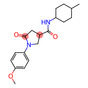 1-(4-methoxyphenyl)-N-(4-methylcyclohexyl)-5-oxo-3-pyrrolidinecarboxamide