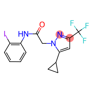 2-[5-cyclopropyl-3-(trifluoromethyl)-1H-pyrazol-1-yl]-N-(2-iodophenyl)acetamide